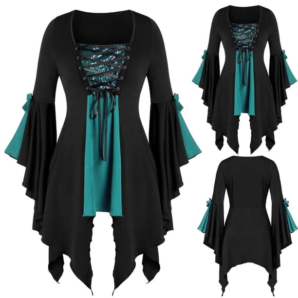 Ichuanyi Liquidación Mujeres Halloween Criss Cross Cross Sequined Inserta Camiseta Manga Tops ICHUANYI WER2023082205861
