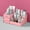 Pink, variant on Makeup Organizer, Cosmetic Box Jewelry Storage Tray with Drawers, Office Organizer,Bathroom Counter Organizer and Skin Care Organizer with 2 Drawer 7 Compartment(White,11 x 6.7 x 5.11inch)