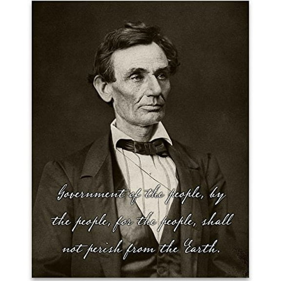 Government of the people - Abraham Lincoln Quote - 11x14 Unframed Art Print - Great Home Décor