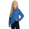 thumbnail image 3 of XXWXYD Girls Long Sleeve Crewneck Sweaters Loose Knit Tops with Pocket Soft Yarn Fall Tunic Casual Solid Color Clothes 3-14 Years, 3 of 7