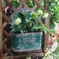 thumbnail image 6 of Galvanized Metal Wall Planter - Rustic Vintage Wall Mounted Planters for Indoor Outdoor Plants Farmhouse Hanging Plant Holder Decor (13.2" L x 9.5" H), 6 of 8