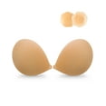 thumbnail image 2 of Wingslove Adhesive Bra Reusable Strapless Self Silicone Push-up Invisible Sticky Bras for Backless Dress, Nude B, 2 of 5