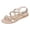 2Beige, variant on Women's Flat Sandals 2026 Summer Trendy Braided Beach Shoes Clip Toe Adjust Strap Slip on Low Wedge Summer Vacation Dressy Footwear Beige Size 9