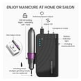 thumbnail image 3 of Portable Electric Nail Drill, Professional 35000RPM Rechargeable Nail Drill For Acrylic Gel Polish Removing ,Lightweight and Portable, 3 of 5