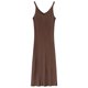 thumbnail image 3 of Vestido Con Cuello En V Sin Mangas De Punto Color Sólido Vestido Largo Y Delgado Sexy, Marrón, M AweSitey AP001368-10B, 3 of 7