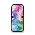 thumbnail image 2 of Secure Travel Neck Wallet Passport Holder Adjustable Strap For Men & Women 6*7.5in Rainbow Colors Smoke Design, 2 of 6