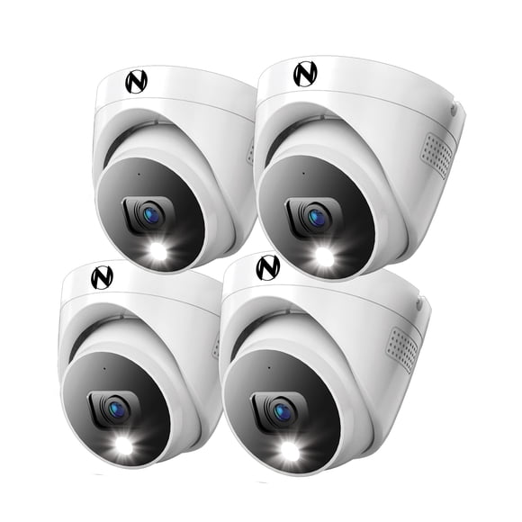 Cámara de seguridad Night Owl Add On con cable 4K HD Dome, paquete de 4