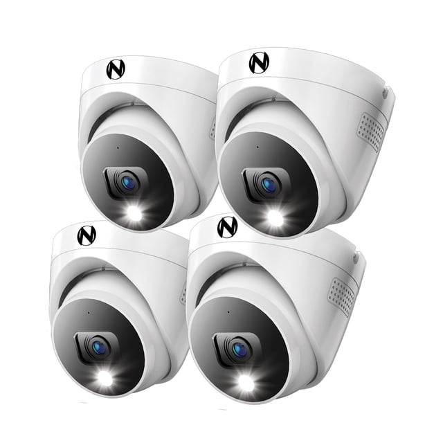 Cámara de seguridad Night Owl Add On con cable 4K HD Dome, paquete de 4