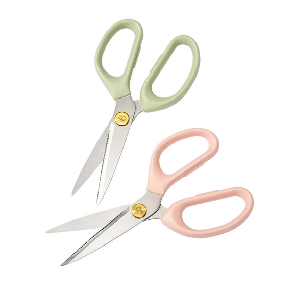 Beautiful 2 Piece Kitchen Scissors Set, Rose' and Sage Green by Drew Barrymore