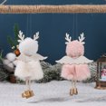 thumbnail image 6 of HUONA 2pcs Plush Antler Angel Decorative Pendant Pair of Love and Peace Loving Guardian Angel for Christmas Party New Year Birthday Wedding Decoration, 6 of 10