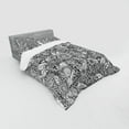 thumbnail image 3 of Ambesonne Leaf Bedding Set 3 Pcs, Floral Simple Nature, Twin, Black White, 3 of 3