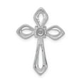 thumbnail image 3 of Finest Gold 14K White Gold 0.12 CTW Diamond Cross Chain Slide Pendant, 3 of 4