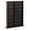 thumbnail image 3 of Wright Home Engineered Wood Media Storage Rack in Cherry and Black, 3 of 3