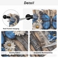 thumbnail image 5 of Blue White Daisy Kitchen Curtains, Vintage Pastoral Butterfly Rustic Wood Light Filtering Window Curtain Panels, 2Pcs Rod Pocket Window Treatments Set for RV Dining Room Study Room 42x45 Inches, 5 of 9