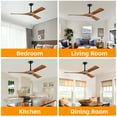 thumbnail image 6 of 52" Ceiling Fan, Modern Reversible DC Motor with 3 Blades Remote Control Ceiling Fans, 6 of 8