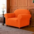 Subrtex Stretch 1Piece Textured Grid Armchair Slipcover, Orange