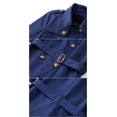 thumbnail image 4 of Gabardina Chrisuno para mujer con doble botonadura y solapa, color azul marino, talla XL, 4 of 7