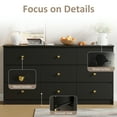 thumbnail image 4 of YouTrend 9 Drawer Dresser for Bedroom, Black Wood Adult Dresser with Metal Handles for Living Room, Hallway, 4 of 10