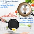 thumbnail image 4 of SereneLife 11 Piece Pots and Pans Non Stick Kitchenware Cookware Set, Gold, 4 of 7