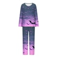 thumbnail image 4 of Birdeem Women Fashion Non Positioning Printed Round Neck Long Sleeved Long Pants Set, 4 of 6