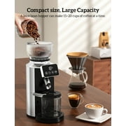 Neretva Burr Coffee Grinder Electric with Portafilter Cradle Coffee Bean Grinder 30 Precise Setting & LED Control Panel
