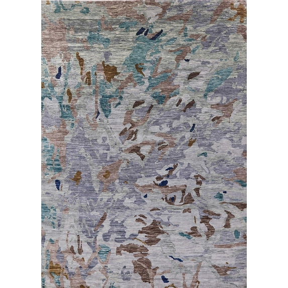 Ahgly Company Machine Washable Indoor Rectangle Industrial Modern Dark Goldray Area Rugs, 2' x 3'
