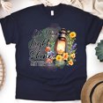 thumbnail image 1 of T-Shirt Chrétien Verset Biblique "Let Your Light Shine", Marine, Taille G, 1 of 6