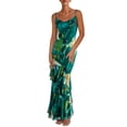 thumbnail image 1 of Vestido largo PRETTYGARDEN 2025 con estampado floral de verano verde, 1 of 8