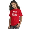 thumbnail image 4 of Finish Strong Bible Scripture Quote Crewneck T Shirts Boy Girl Teen Brisco Brands XS, 4 of 6