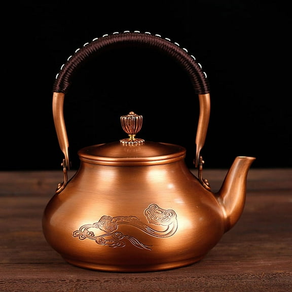 Wollet Antique Pure Copper Pot, Copper Pot, Handmade Tea Pot, Boiling Water Pot, Kung Fu Tea Set
