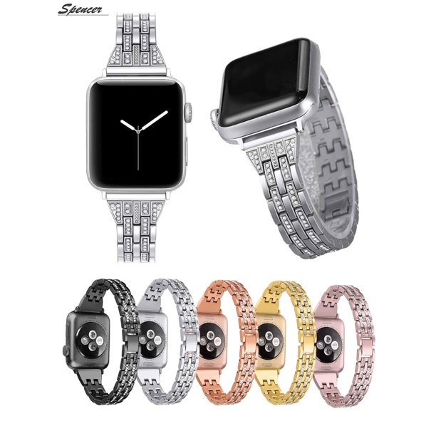 Spencer Spencer Diamond Rhinestone Metal Strap Wrist Replacement