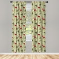 thumbnail image 3 of Ambesonne Deer Curtains, Damask Pattern, Pair of 28"x95", Olive Green Pale Green, 3 of 5