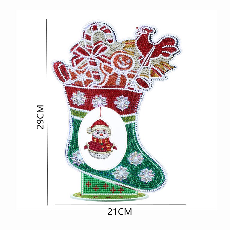 Christmas Snowman Table Top Diamond Painting Kits Luminous, YEESAM ART Snow  Man and Christmas Tree 11 inch DIY 5D Diamond Art Christmas Decorations  Ornaments 