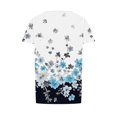 thumbnail image 3 of Womens T Shirts Short Sleeve Pleated Dressy Casual Scooped Neck Summer Tops Blouses, 3 of 4