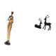 thumbnail image 5 of Figura escultórica de una mujer tribal africana y estatua de reno negro de resina. Ideal para decoración del hogar, dormitorio, mesa, mueble de TV, sa, 5 of 8