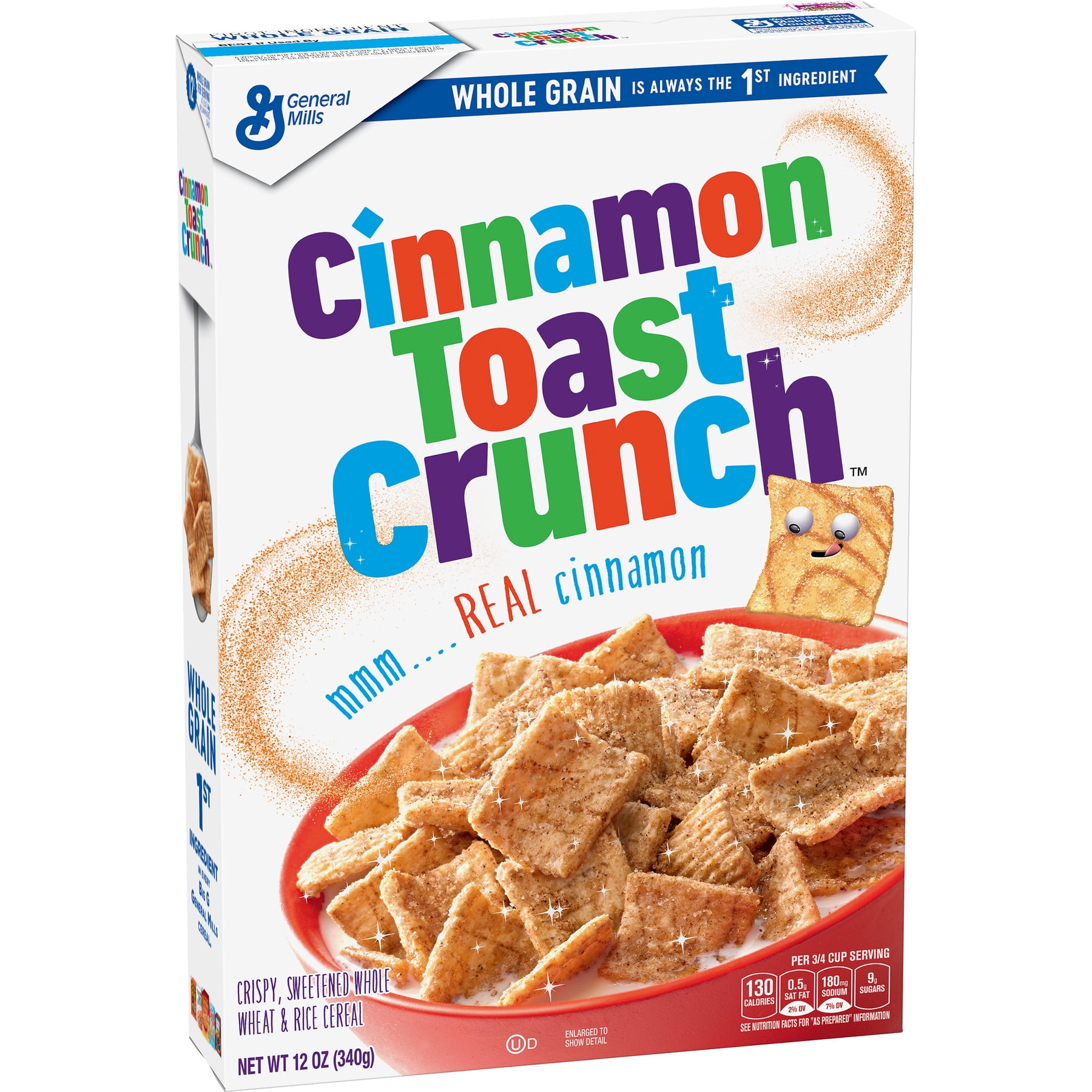 Cinnamon Toast Crunch, Cereal, with Whole Grain, 12 oz