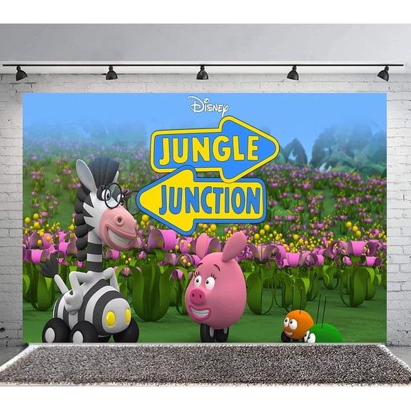 junction Jungle Backdrop Banner Party Supplies Poster Movie Theme Background for Photography Birthday Decorations