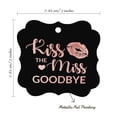 thumbnail image 7 of Inkdotpot Pack Of 50 Real Rose Gold Foil Bracket Shape Paper Tags Kiss The Miss Goodbye Bridal Shower Favor Hang Tags, 7 of 7
