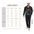 thumbnail image 5 of GIRUNS Men's Pajamas Set Soft Sleepwear Button Down Long Sleeve and Long Pants with Pocket Loungewear Sets Black 2XL, 5 of 7
