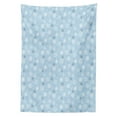 thumbnail image 3 of Ambesonne Snowflake Tablecloth Rectangular Table Cover, Cold Weather Design, 52"x70", Pale Blue Taupe White, 3 of 4