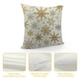 thumbnail image 4 of Nawypu Christmas Pillow Covers , Gold Grey Snowflake Christmas Throw Pillows Xmas Holiday Winter Pillow Covers Christmas Decorations for Home Sofa Couch Outdoor, 4 of 5