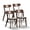 Walnut, variant on QuzyAor Dining Room Chairs Set of 4, FAS Grade Solid Oak Wood Frame, Farmhouse Kitchen Side Chair