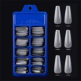 thumbnail image 1 of Nail Sequins 100Pcs Colorful Acrylic False Long Coffin Nails Fake Nails Flat Shape Art Tips Natural Full Cover Fake Nail Tips Manicure Tools Nail Art (Color : Square head grey), 1 of 7
