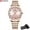Ivory, variant on CURREN Simple Slim Stainless Steel Quartz Wristwatches for Women Luxurious Sparkling Rhinestone Dial Dress Watches Ladies