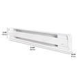 thumbnail image 2 of Stelpro White Brava Baseboard Heater - 750W, 240 Volts, 2 of 11