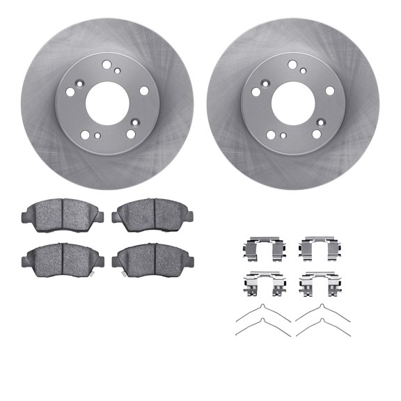 Dynamic Friction Company Front Brake Rotors with 5000 Advanced Brake Pads includes Hardware 6512-59276