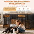 thumbnail image 5 of Wooden Dog Crate Furniture, Large Dog Kennel with Storage Top, Indoor Pet Cage, 5 of 7