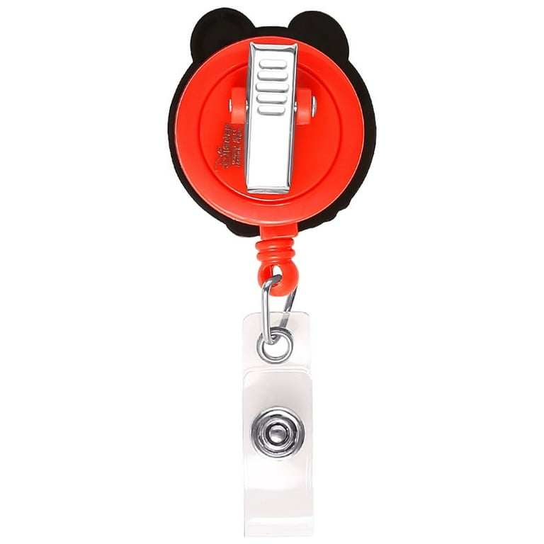 Disney Women's Mickey Mouse Retractable Card Holder, Red