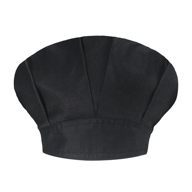 Unisex Solid Color Cap Kitchen Catering Oil Proof Chef Hat Bouffant Hat