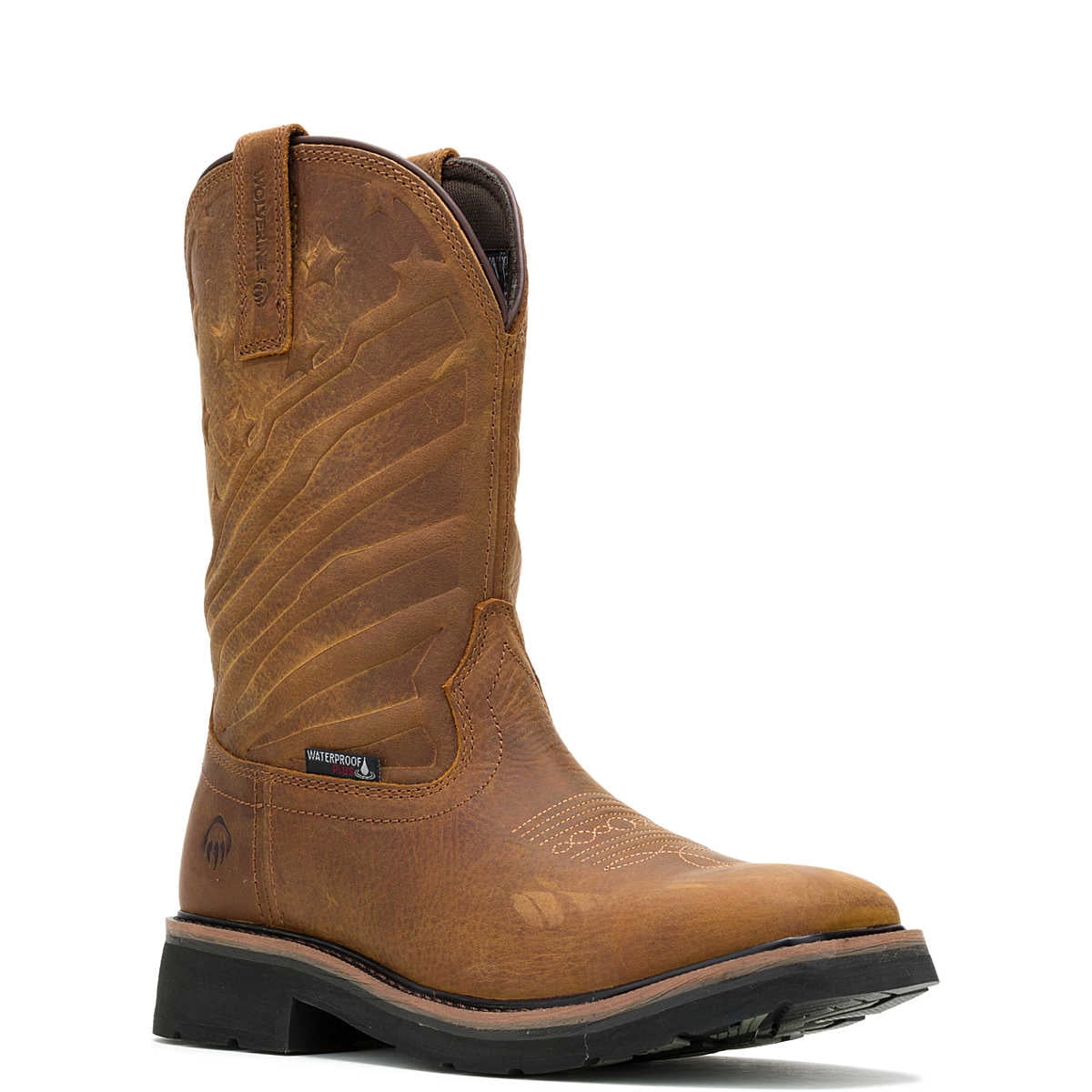 Wolverine Men's Rancher Flag LX Pull-On Steel-Toe Wellington Work Boots